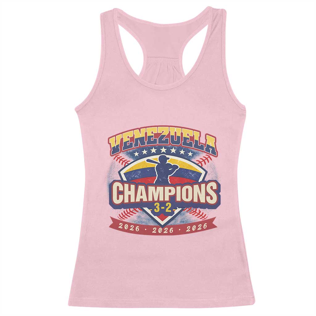 Venezuela 2026 Champions Racerback Tank Top Baseball Fan Pride TS12 Light Pink Print Your Wear