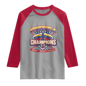 Venezuela 2026 Champions Raglan Shirt Baseball Fan Pride TS12 Sport Gray Red Print Your Wear