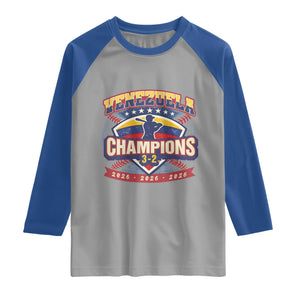 Venezuela 2026 Champions Raglan Shirt Baseball Fan Pride TS12 Sport Gray Royal Print Your Wear