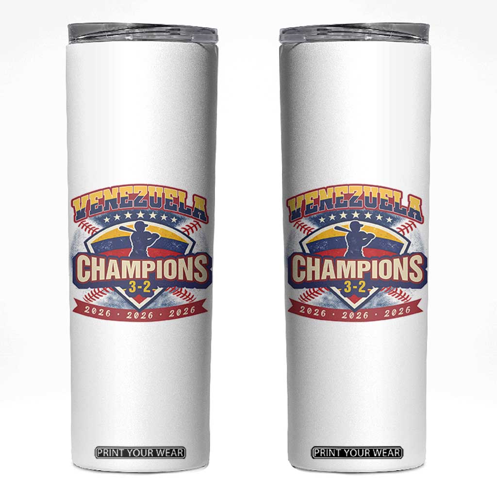 Venezuela 2026 Champions Skinny Tumbler Baseball Fan Pride TS12 White Print Your Wear