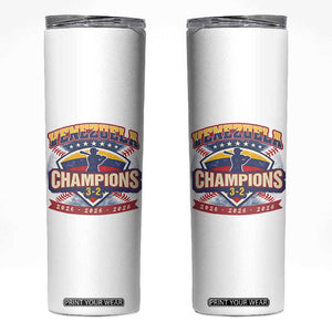 Venezuela 2026 Champions Skinny Tumbler Baseball Fan Pride TS12 White Print Your Wear