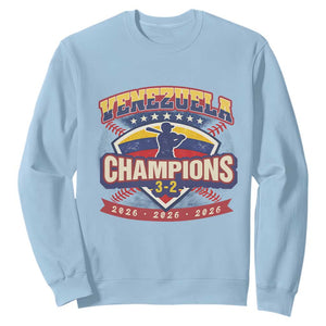 Venezuela 2026 Champions Sweatshirt Baseball Fan Pride TS12 Light Blue Print Your Wear