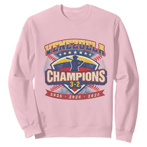Venezuela 2026 Champions Sweatshirt Baseball Fan Pride TS12 Light Pink Print Your Wear