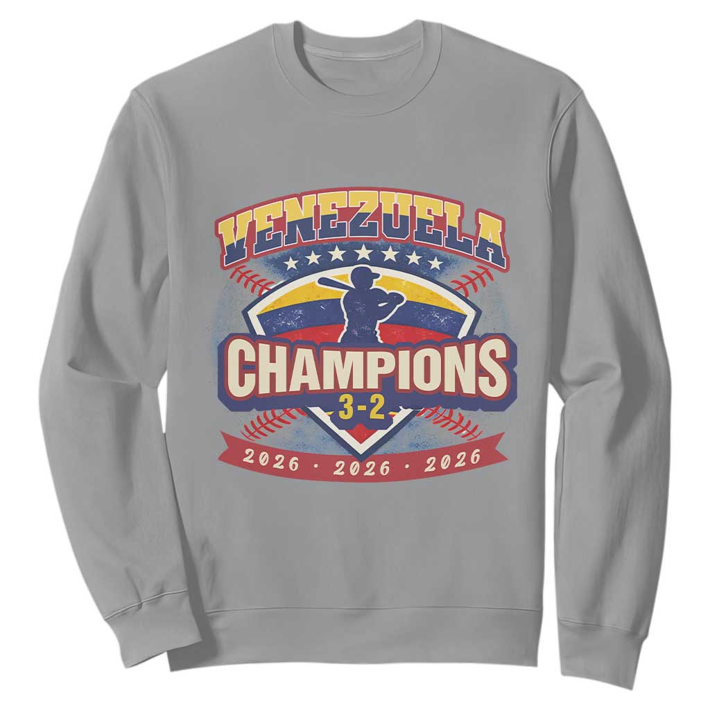 Venezuela 2026 Champions Sweatshirt Baseball Fan Pride TS12 Sport Gray Print Your Wear