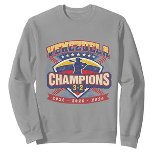 Venezuela 2026 Champions Sweatshirt Baseball Fan Pride TS12 Sport Gray Print Your Wear