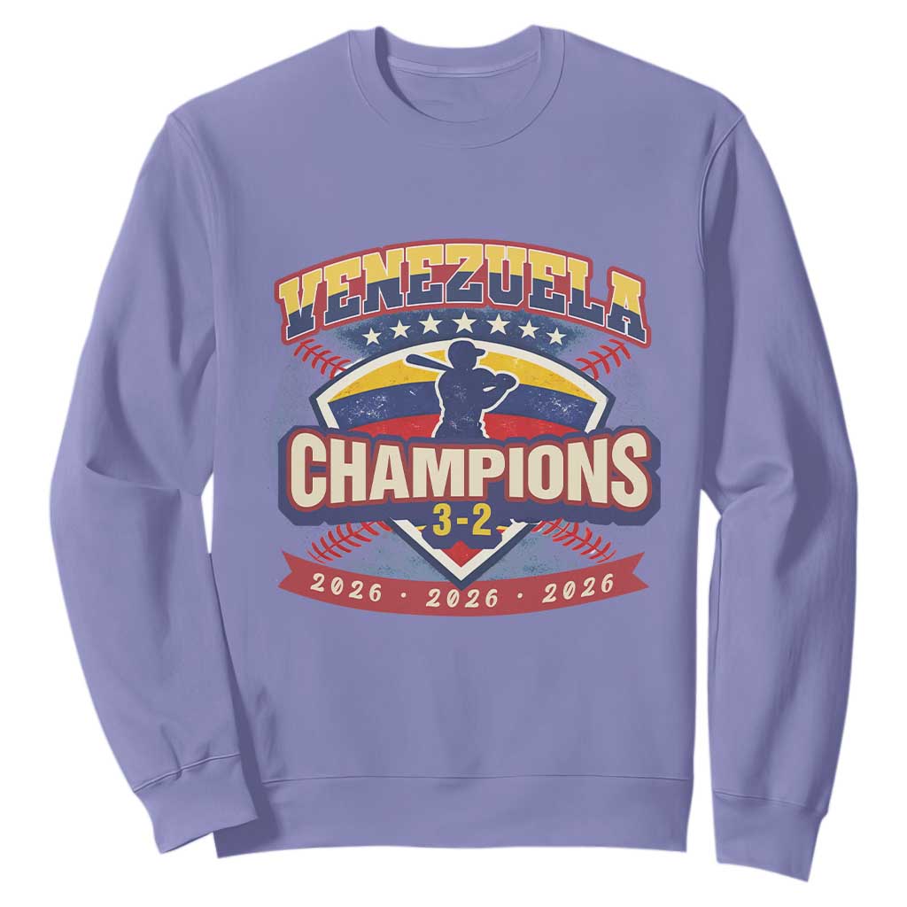 Venezuela 2026 Champions Sweatshirt Baseball Fan Pride TS12 Violet Print Your Wear