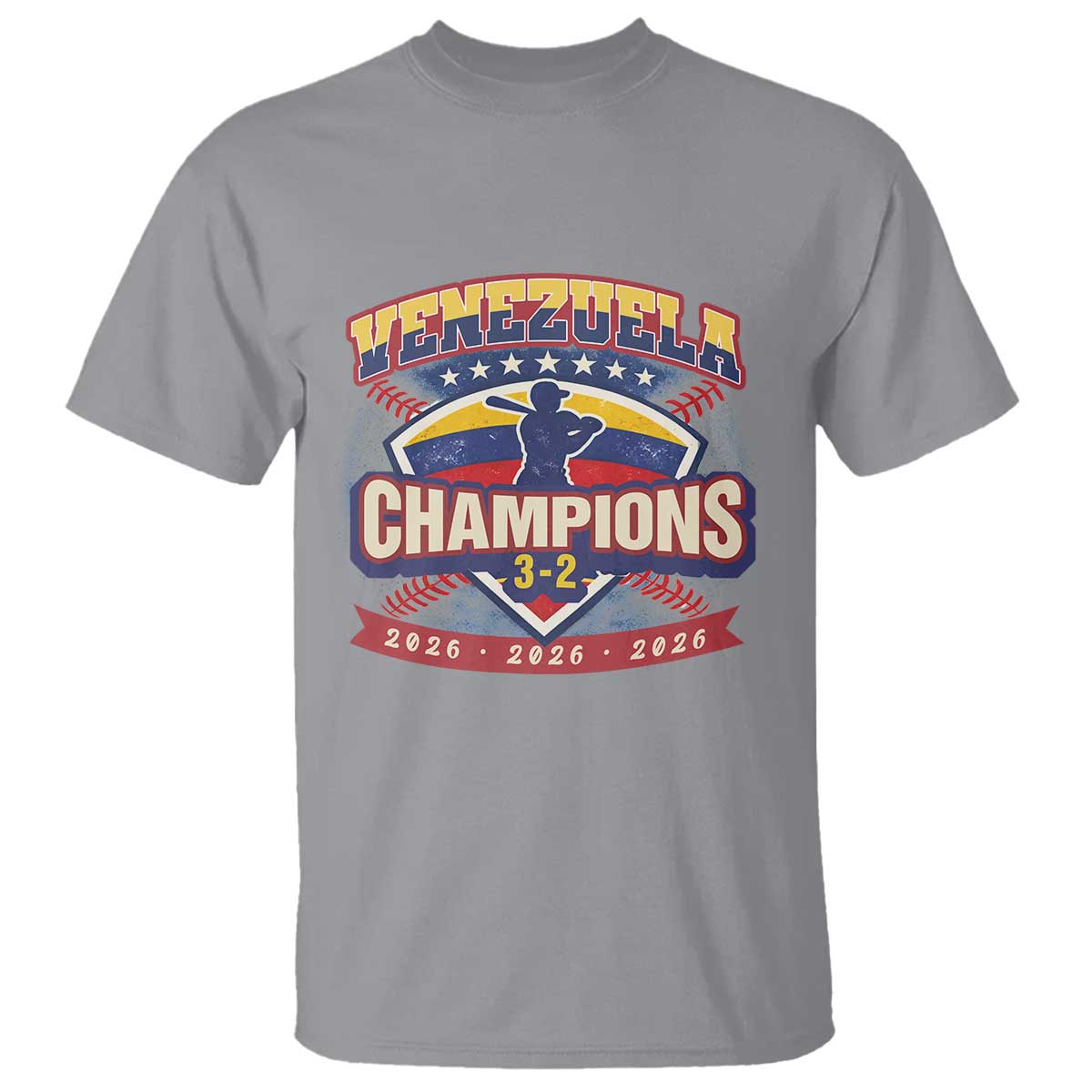 Venezuela 2026 Champions T Shirt Baseball Fan Pride TS12 Sport Gray Print Your Wear
