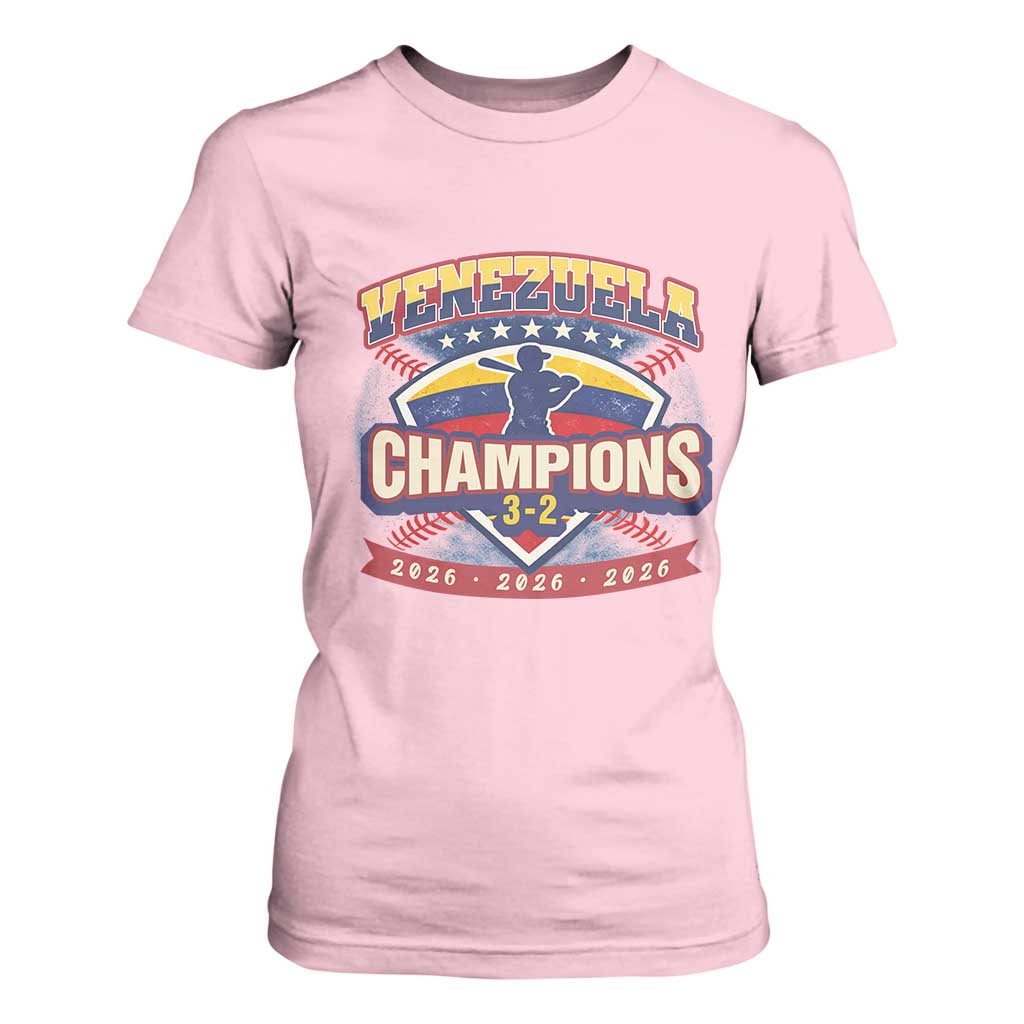 Venezuela 2026 Champions T Shirt For Women Baseball Fan Pride TS12 Light Pink Print Your Wear