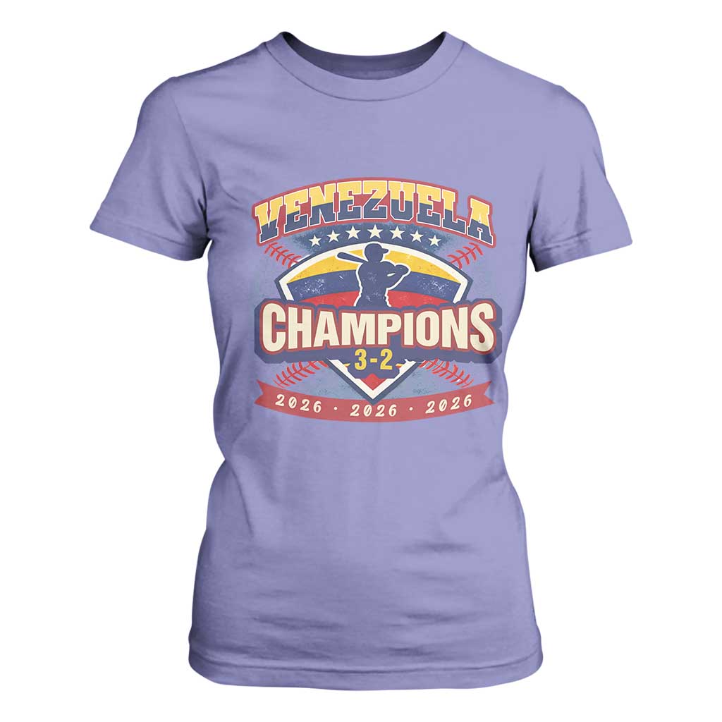 Venezuela 2026 Champions T Shirt For Women Baseball Fan Pride TS12 Violet Print Your Wear