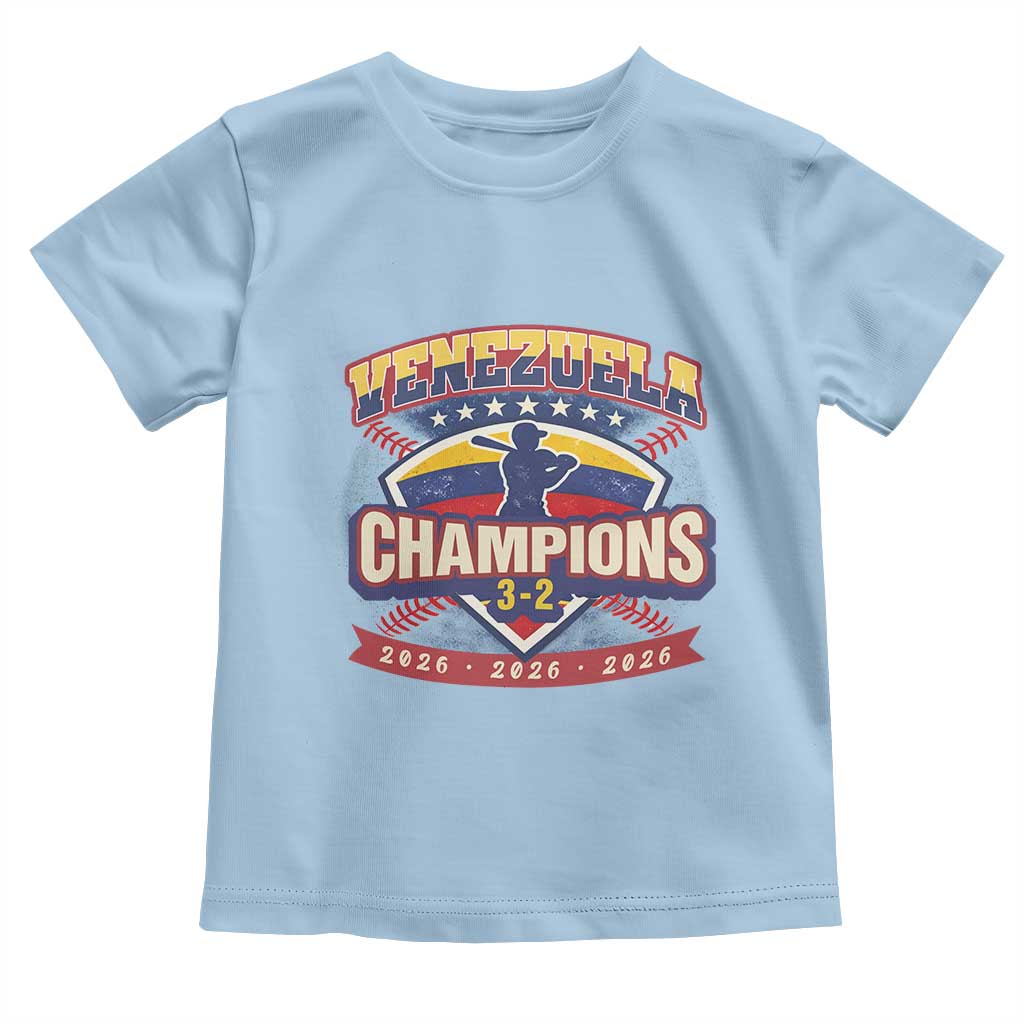 Venezuela 2026 Champions Toddler T Shirt Baseball Fan Pride TS12 Light Blue Print Your Wear