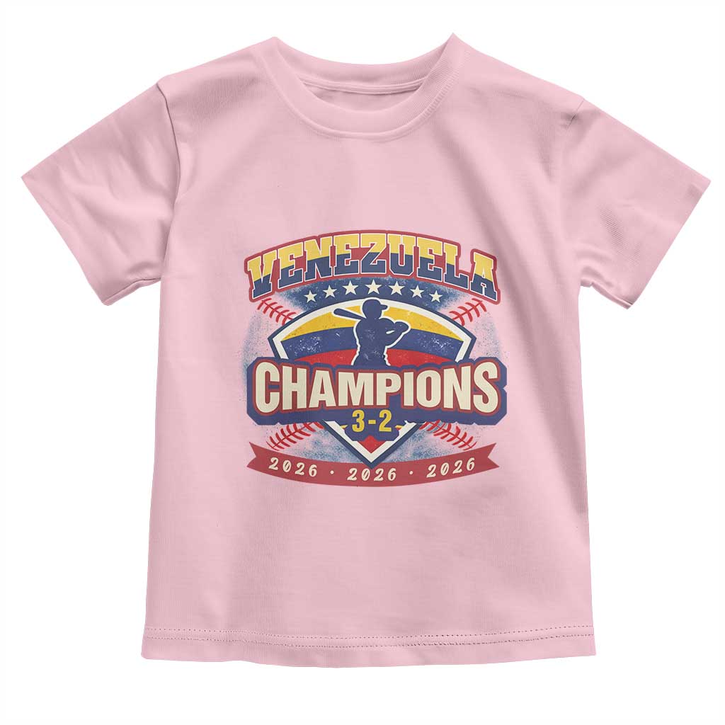 Venezuela 2026 Champions Toddler T Shirt Baseball Fan Pride TS12 Light Pink Print Your Wear