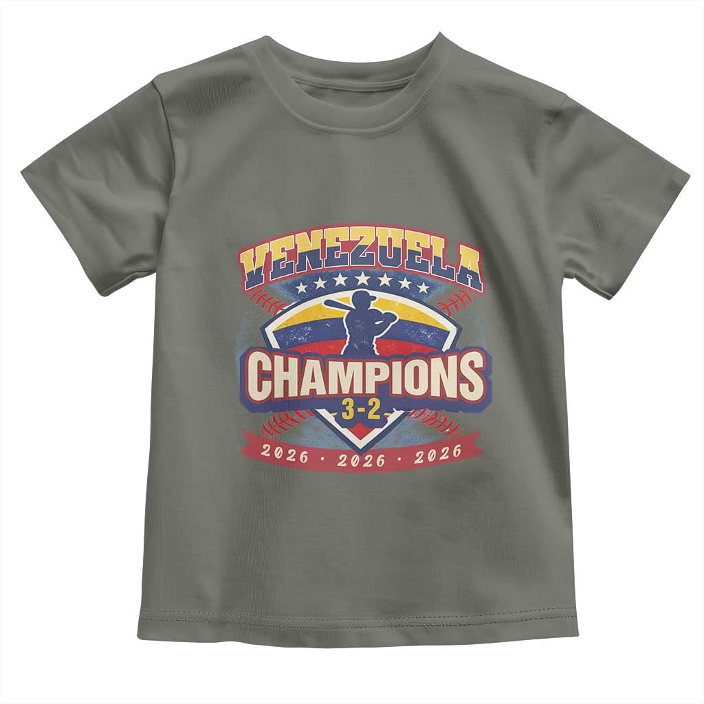 Venezuela 2026 Champions Toddler T Shirt Baseball Fan Pride TS12 Military Green Print Your Wear