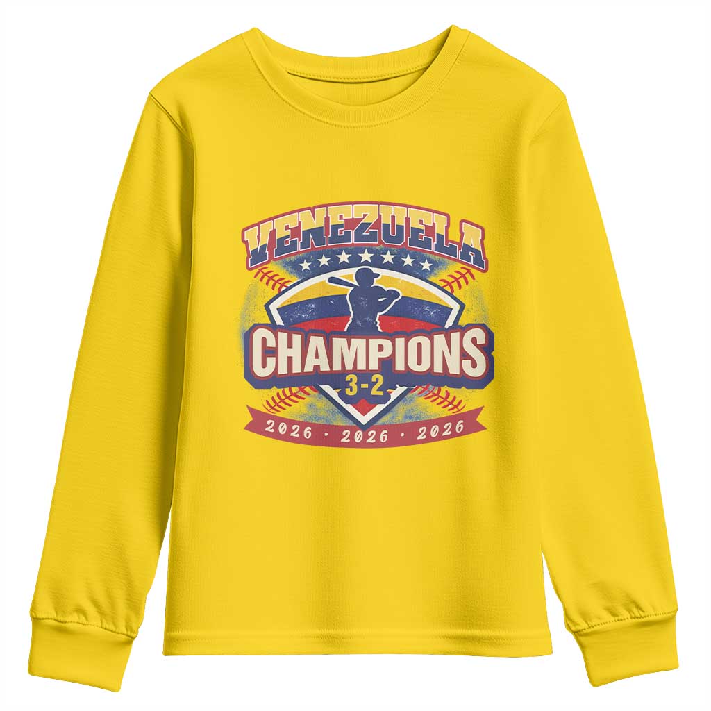 Venezuela 2026 Champions Youth Sweatshirt Baseball Fan Pride TS12 Daisy Print Your Wear