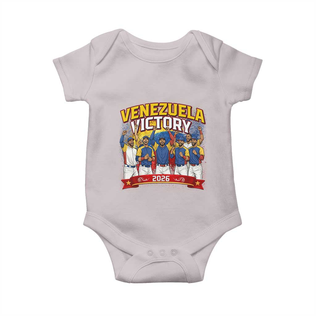 Venezuela Baseball Victory Baby Onesie Venezuelan Pride Gift TS12 Ice Gray Print Your Wear