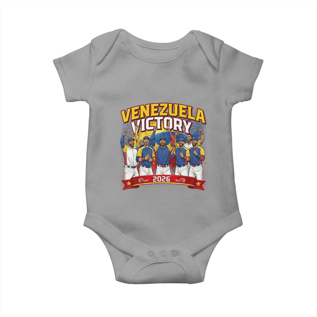 Venezuela Baseball Victory Baby Onesie Venezuelan Pride Gift TS12 Sport Gray Print Your Wear