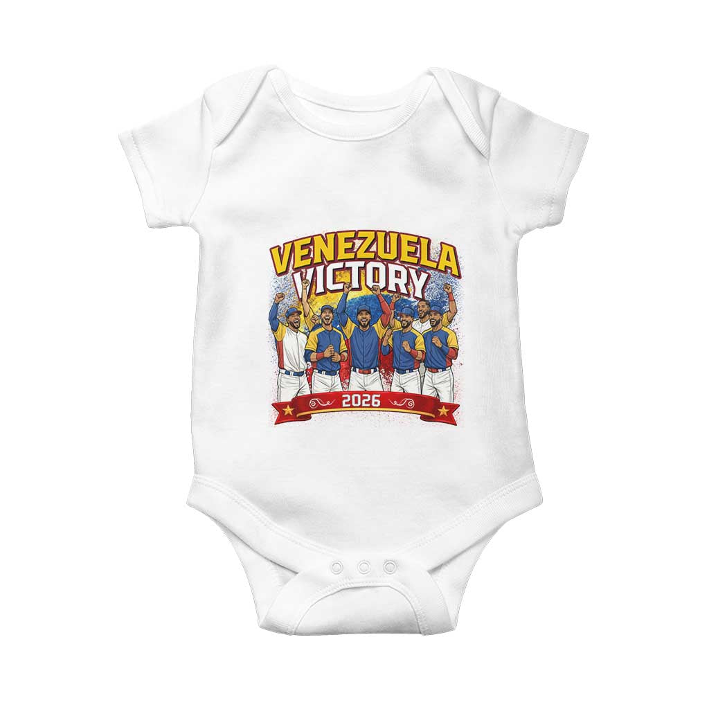 Venezuela Baseball Victory Baby Onesie Venezuelan Pride Gift TS12 White Print Your Wear