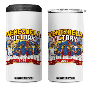 Venezuela Baseball Victory 4 in 1 Can Cooler Tumbler Venezuelan Pride Gift TS12 One Size: 16 oz White Print Your Wear