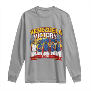 Venezuela Baseball Victory Long Sleeve Shirt Venezuelan Pride Gift TS12 Sport Gray Print Your Wear