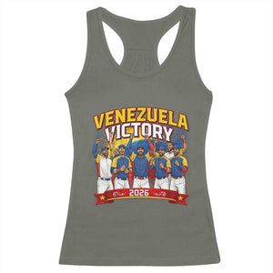 Venezuela Baseball Victory Racerback Tank Top Venezuelan Pride Gift TS12 Military Green Print Your Wear
