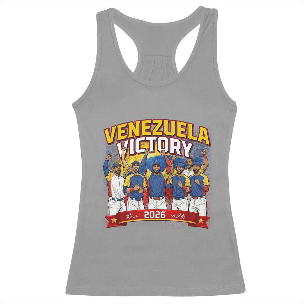Venezuela Baseball Victory Racerback Tank Top Venezuelan Pride Gift TS12 Sport Gray Print Your Wear