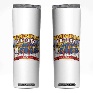 Venezuela Baseball Victory Skinny Tumbler Venezuelan Pride Gift TS12 White Print Your Wear