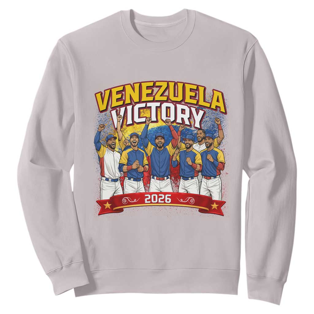 Venezuela Baseball Victory Sweatshirt Venezuelan Pride Gift TS12 Ice Gray Print Your Wear