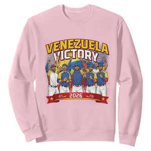 Venezuela Baseball Victory Sweatshirt Venezuelan Pride Gift TS12 Light Pink Print Your Wear