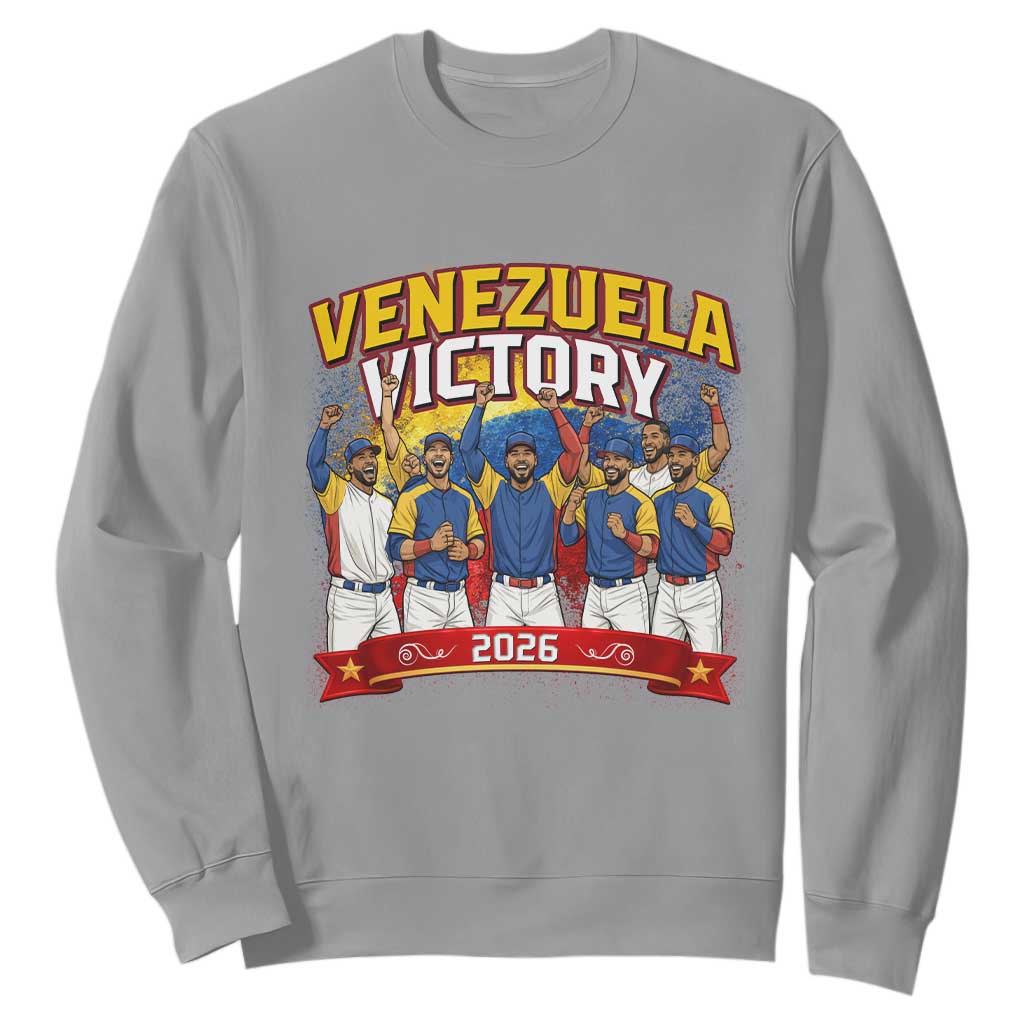 Venezuela Baseball Victory Sweatshirt Venezuelan Pride Gift TS12 Sport Gray Print Your Wear