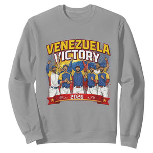 Venezuela Baseball Victory Sweatshirt Venezuelan Pride Gift TS12 Sport Gray Print Your Wear