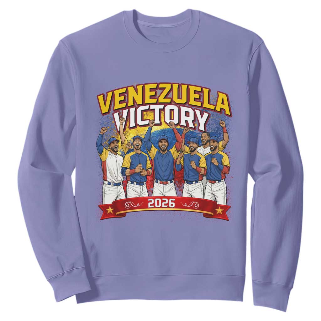 Venezuela Baseball Victory Sweatshirt Venezuelan Pride Gift TS12 Violet Print Your Wear