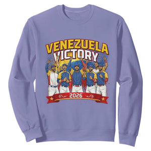 Venezuela Baseball Victory Sweatshirt Venezuelan Pride Gift TS12 Violet Print Your Wear