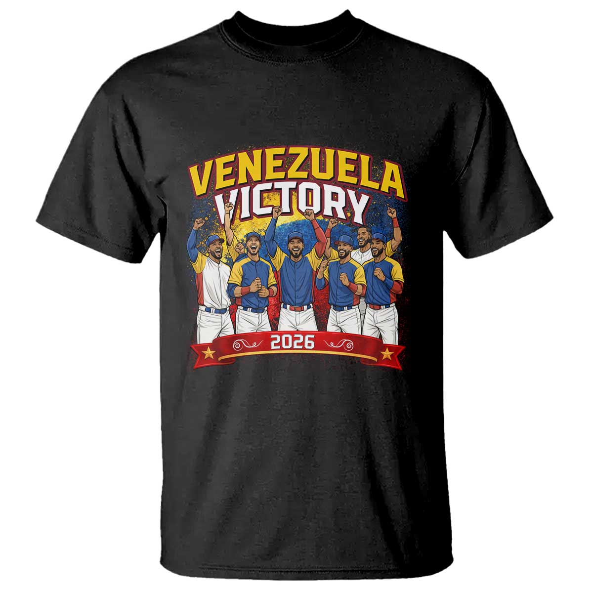 Venezuela Baseball Victory T Shirt Venezuelan Pride Gift TS12 Black Print Your Wear