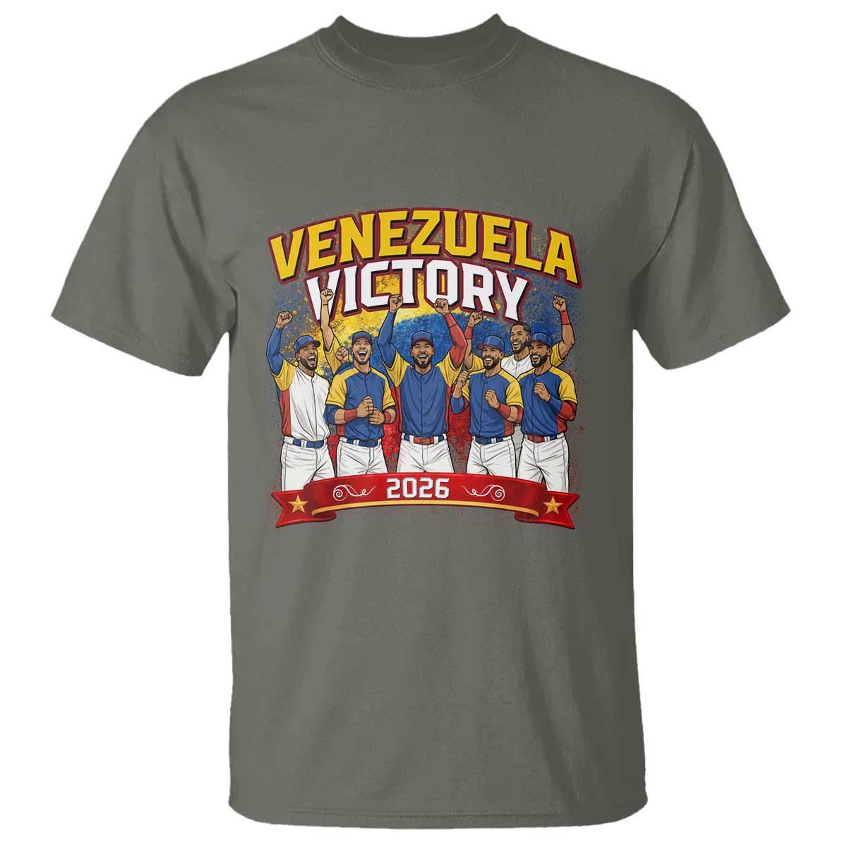 Venezuela Baseball Victory T Shirt Venezuelan Pride Gift TS12 Military Green Print Your Wear