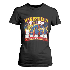 Venezuela Baseball Victory T Shirt For Women Venezuelan Pride Gift TS12 Black Print Your Wear