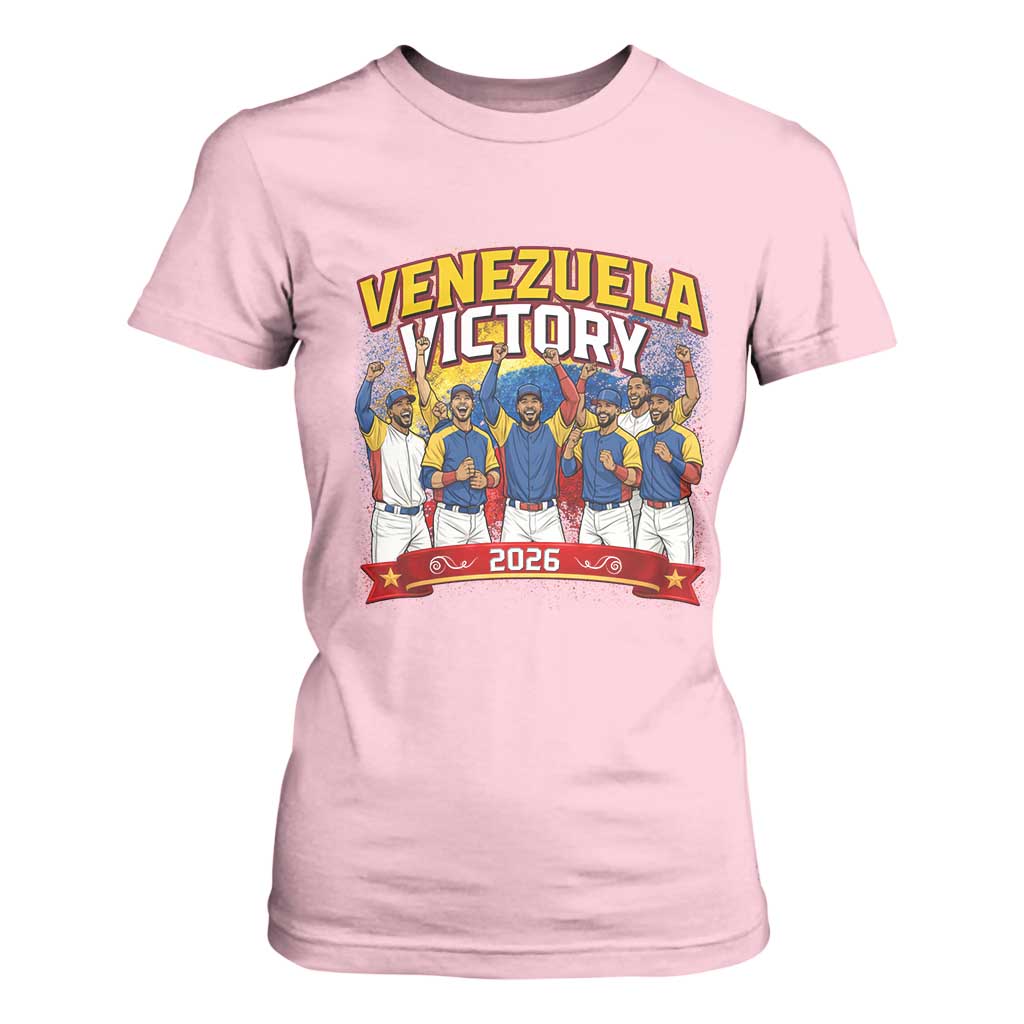 Venezuela Baseball Victory T Shirt For Women Venezuelan Pride Gift TS12 Light Pink Print Your Wear
