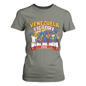 Venezuela Baseball Victory T Shirt For Women Venezuelan Pride Gift TS12 Military Green Print Your Wear