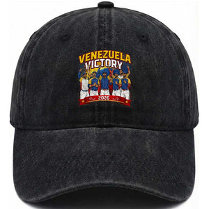 Venezuela Baseball Victory Washed Cotton Baseball Cap Venezuelan Pride Gift TS12 Print Your Wear