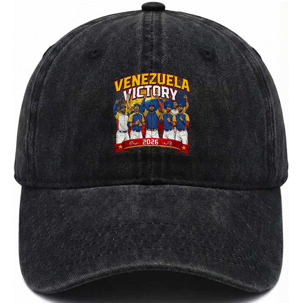 Venezuela Baseball Victory Washed Cotton Baseball Cap Venezuelan Pride Gift TS12 Print Your Wear