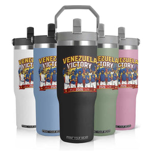 Venezuela Baseball Victory Flip Straw Tumbler Venezuelan Pride Gift TS12 Print Your Wear
