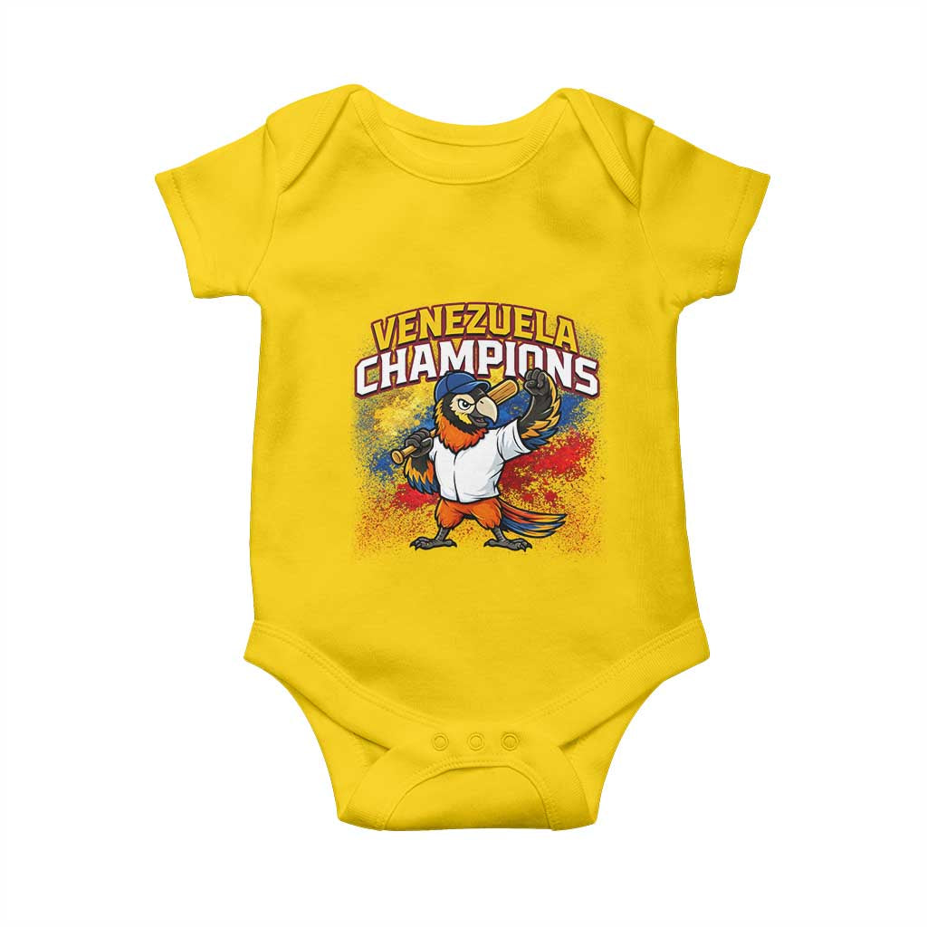 Venezuela Baseball Champions Baby Onesie Troupial Bird Patriotic Pride TS12 Daisy Print Your Wear
