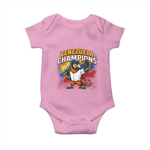 Venezuela Baseball Champions Baby Onesie Troupial Bird Patriotic Pride TS12 Light Pink Print Your Wear