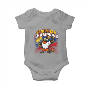 Venezuela Baseball Champions Baby Onesie Troupial Bird Patriotic Pride TS12 Sport Gray Print Your Wear