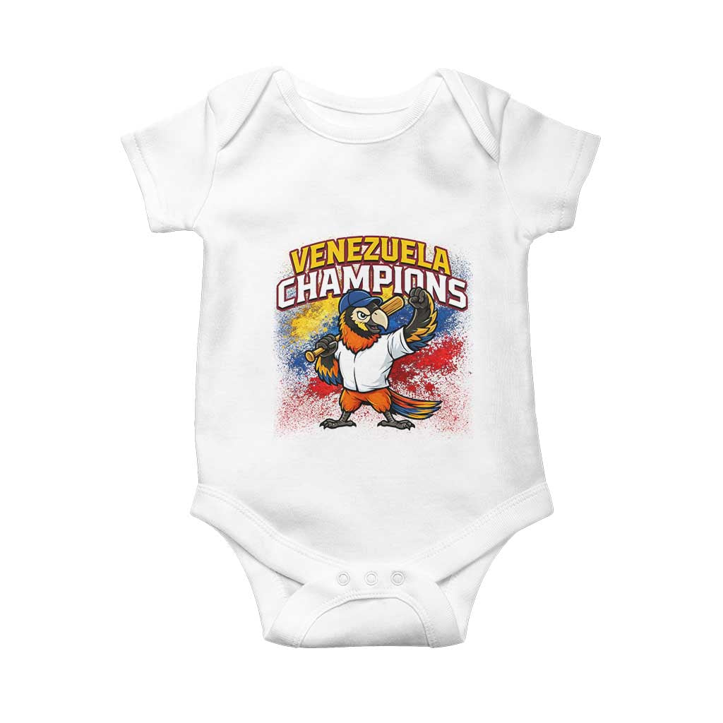 Venezuela Baseball Champions Baby Onesie Troupial Bird Patriotic Pride TS12 White Print Your Wear