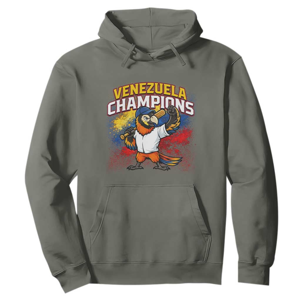 Venezuela Baseball Champions Hoodie Troupial Bird Patriotic Pride TS12 Military Green Print Your Wear