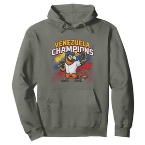 Venezuela Baseball Champions Hoodie Troupial Bird Patriotic Pride TS12 Military Green Print Your Wear
