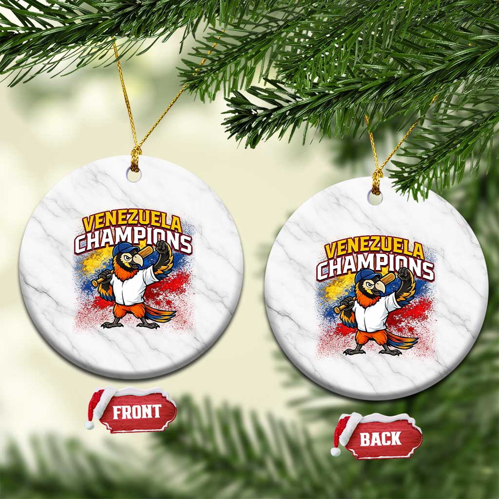 Venezuela Baseball Champions Ceramic Ornament Troupial Bird Patriotic Pride TS12 1pc White Marble Print Your Wear