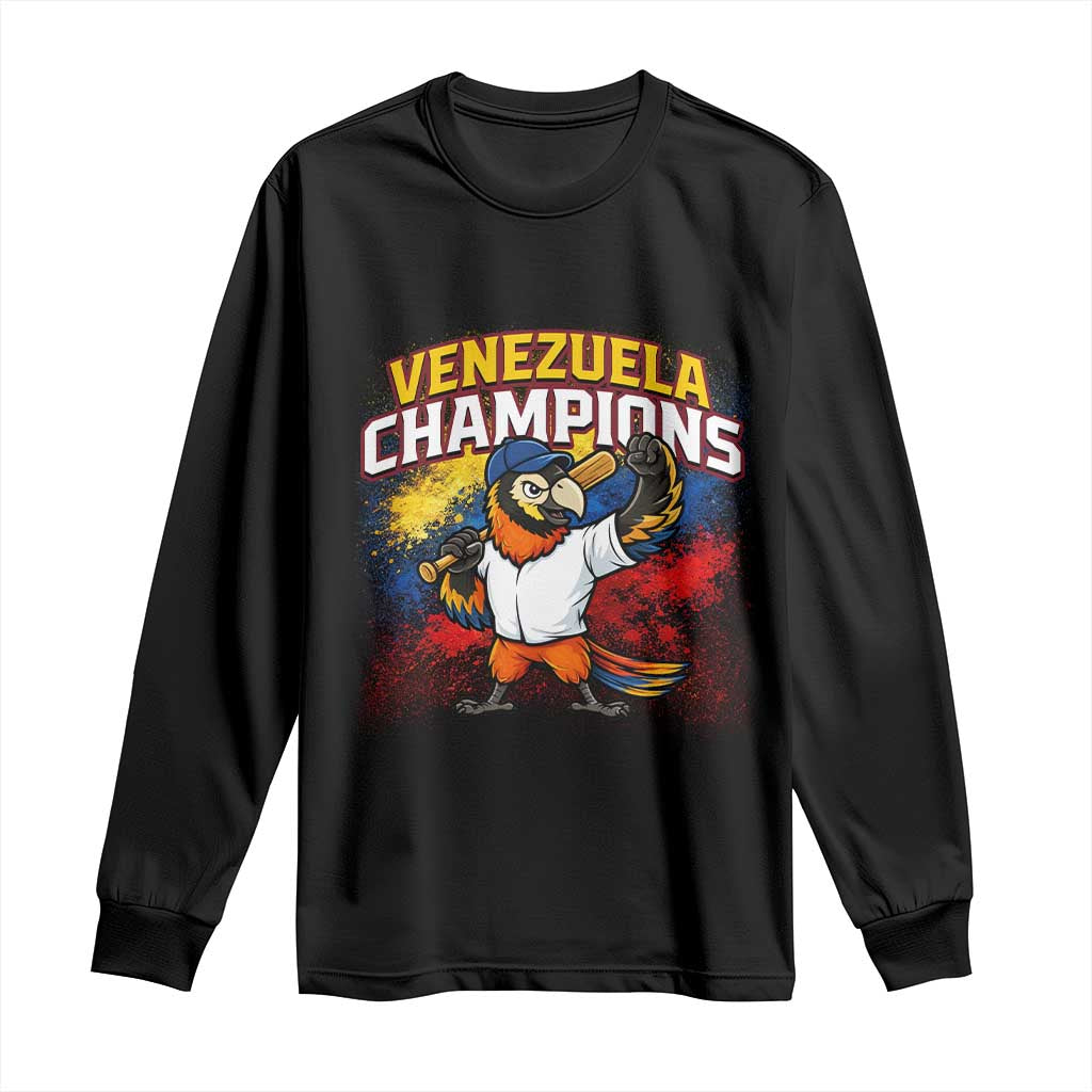 Venezuela Baseball Champions Long Sleeve Shirt Troupial Bird Patriotic Pride TS12 Black Print Your Wear