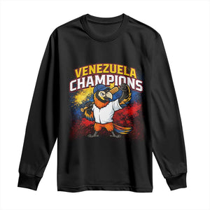 Venezuela Baseball Champions Long Sleeve Shirt Troupial Bird Patriotic Pride TS12 Black Print Your Wear