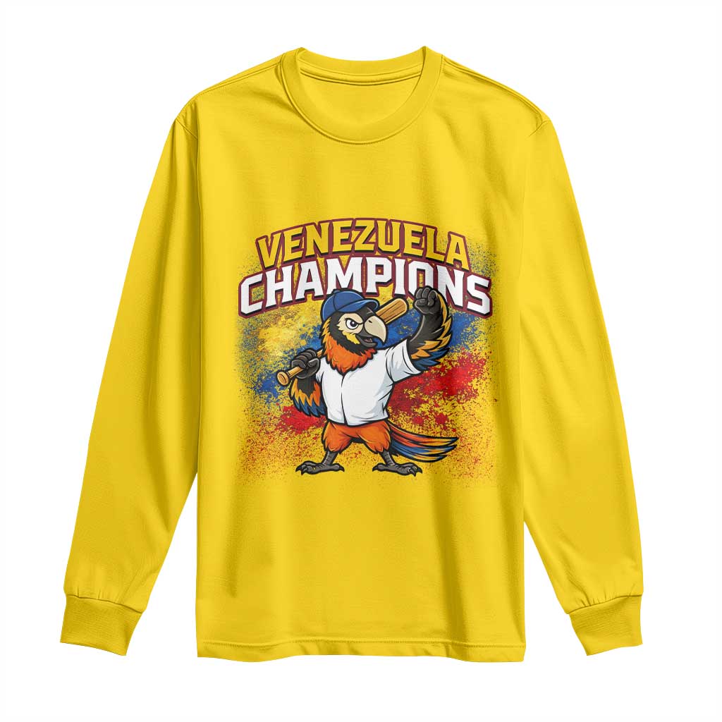 Venezuela Baseball Champions Long Sleeve Shirt Troupial Bird Patriotic Pride TS12 Daisy Print Your Wear