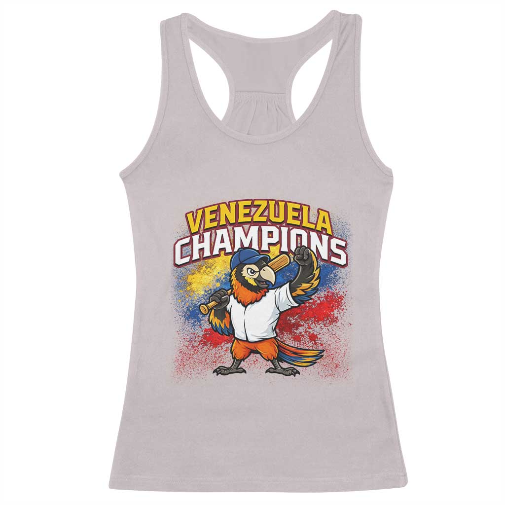 Venezuela Baseball Champions Racerback Tank Top Troupial Bird Patriotic Pride TS12 Ice Gray Print Your Wear